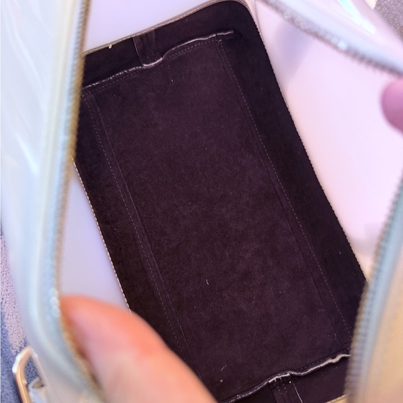 SOLD - FURLA Satchel ‘Boston’ Bag Leather & Rubber w/Gold Accents & Dust Bag EUC - Picture 10 of 16